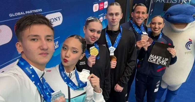 Казахстанские синхронисты завоевали серебро в Париже