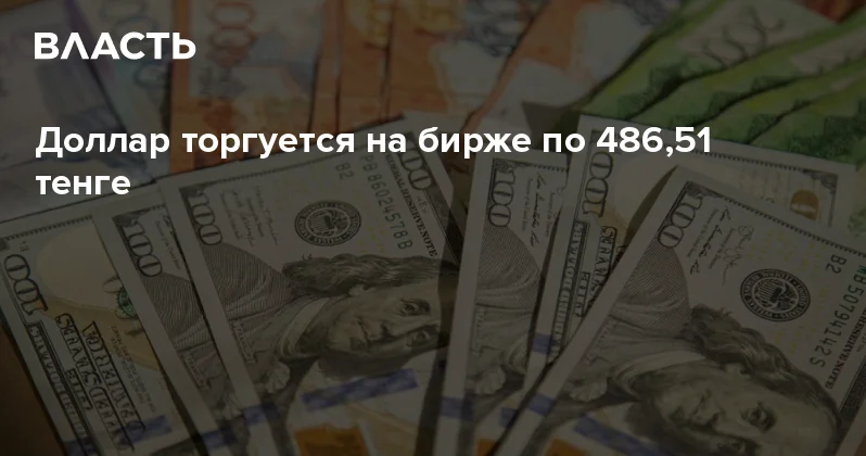 Доллар торгуется на бирже по 486,51 тенге Аналитический интернет журнал Власть