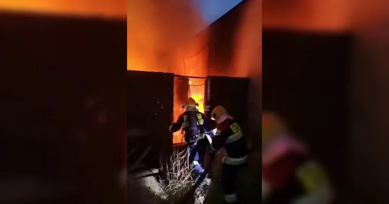 Трансформатор горел на территории школы в Туркестане (видео)