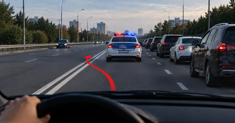 Патрульдік көлікті қос тұтас сызық арқылы айналып өтуге бола ма күрделі маневрді талдаймыз