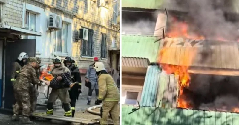 Спасатели вытащили семерых жителей Атырау из горящего дома