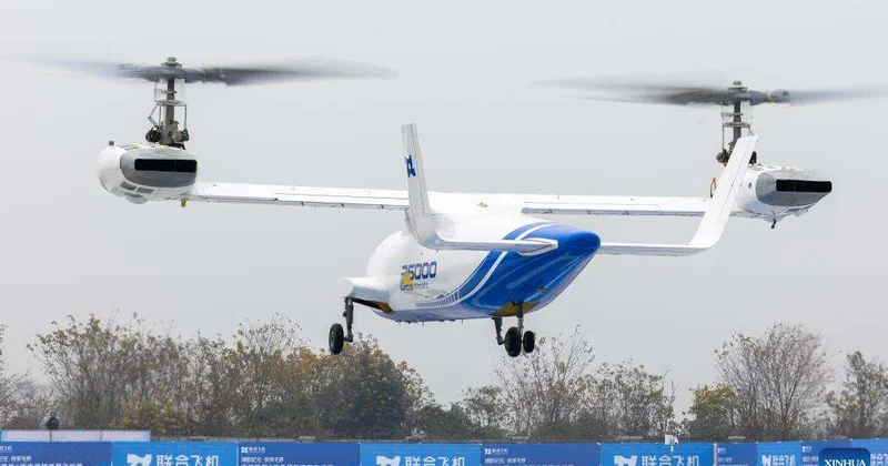 Первый в мире конвертоплан совершил полет в Китае