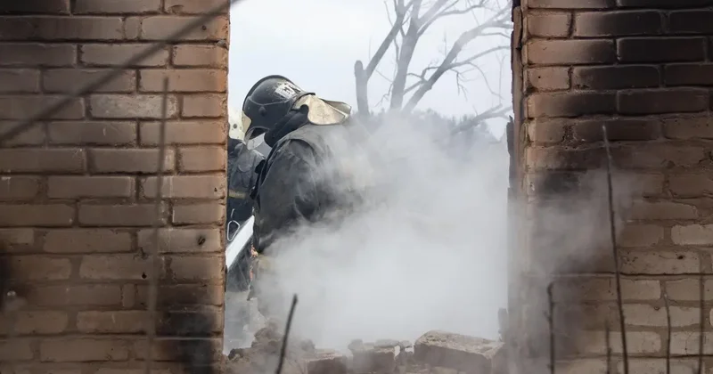 Рынок горел в Атырау