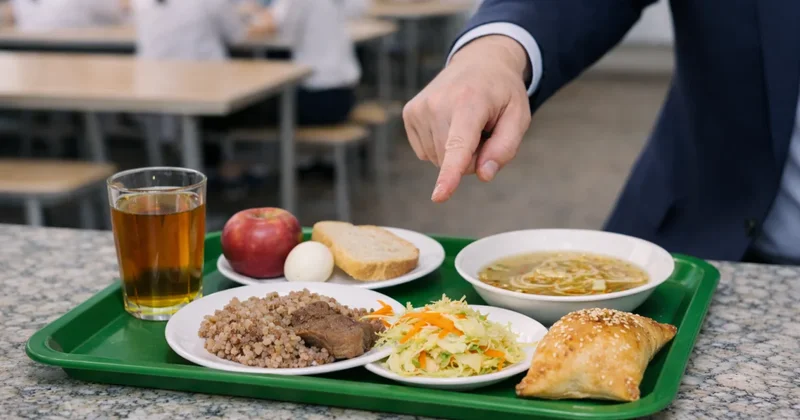 Ешьте сами : в Кыргызстане чиновников заставили съесть испорченную школьную еду