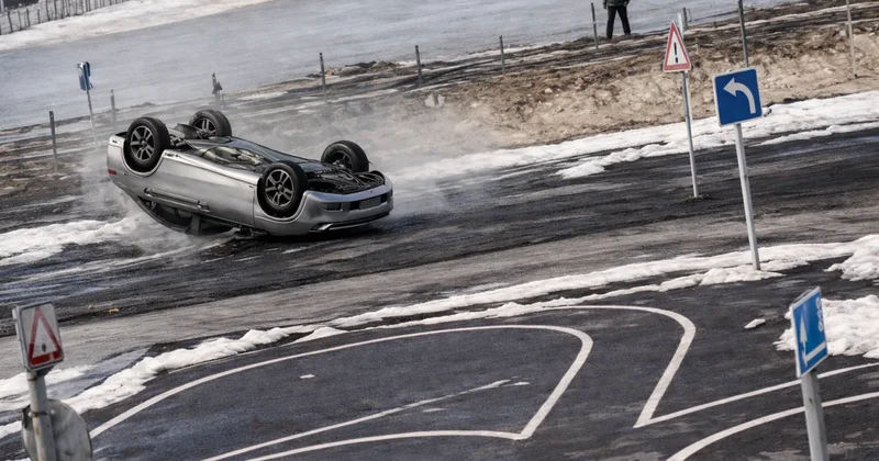 Казахстанцы попадают в страшные аварии прямо во время сдачи на права