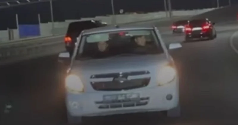 Езда задним ходом на оживленной проезжей части попала на видео в Алматы: полиция ищет лихачей