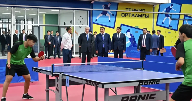 Центр настольного тенниса и новый музей посетил Токаев в Кызылорде