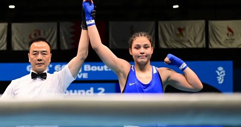 Жасөспірімдер Азиадасы: боксшы Аяулым Оспанова мерзімінен бұрын жеңіске жетіп, алтын медальға ие болды