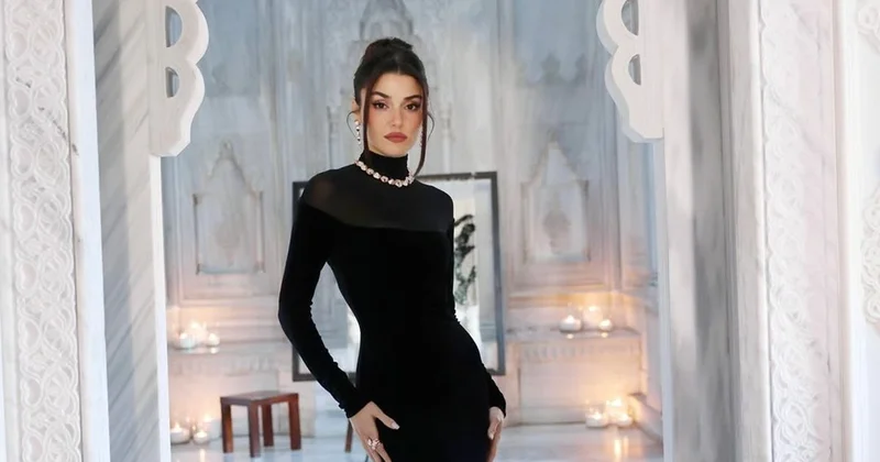 Утонченная красавица : Ханде Эрчел покрасовалась в приталенном платье