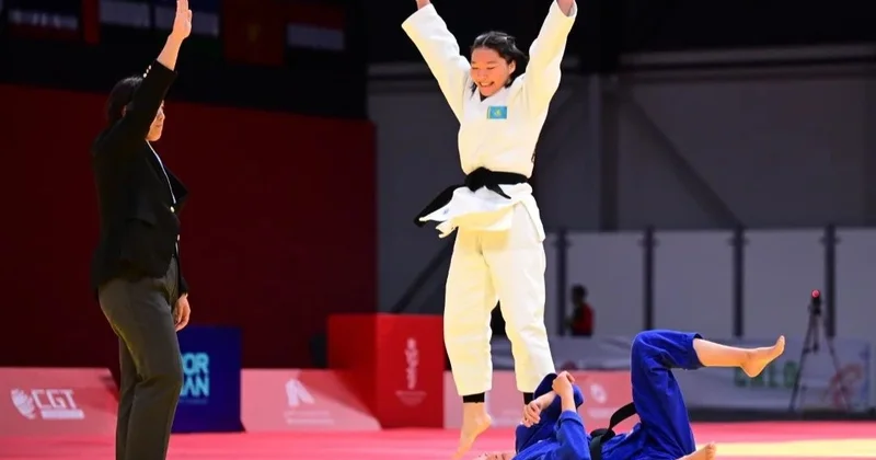 Оралдық дзюдошы Фатима Сұпығалиева Азия ойындарында жеңіс тұғырына көтерілді