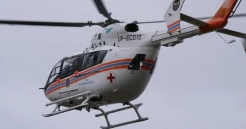 Новорожденного экстренно доставили вертолетом в Актобе (ВИДЕО)