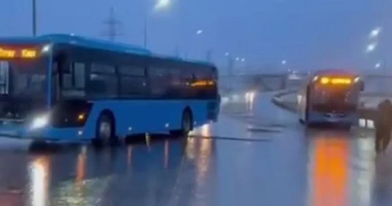 Льдом сковало трассу Караганда Астана: полицию перевели на усиленный режим (видео)