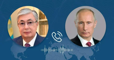 Телефон разговор провели президенты Казахстана и России