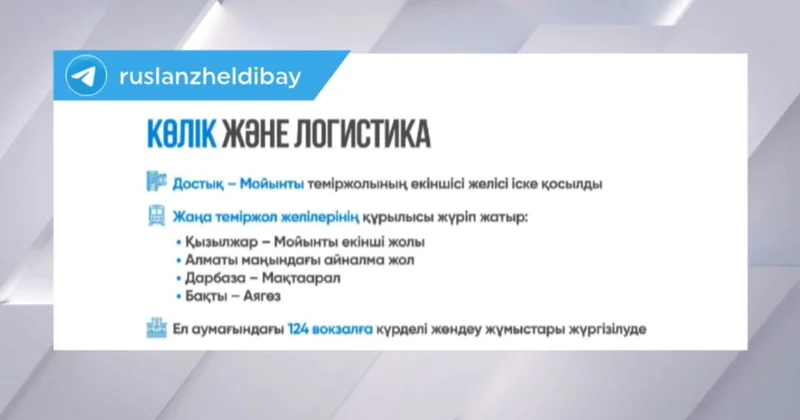 Елдің көлік логистика әлеуеті артты