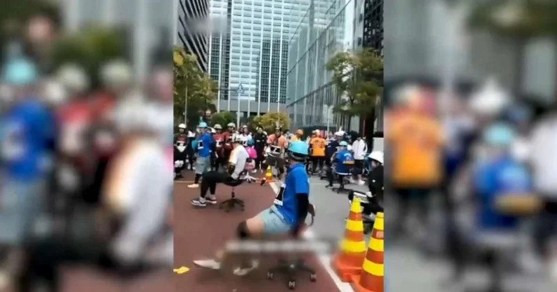 Ежегодные гонки на офисных креслах состоялись в Японии