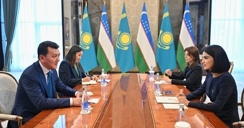 Ерлан Қарин Өзбекстан президенті әкімшілігінің басшысы Саида Мирзиёевамен кездесті