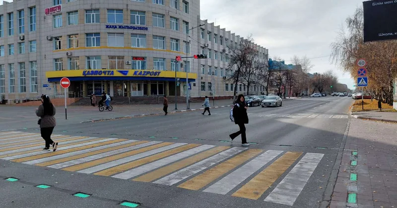 Первый интеллектуальный пешеходный переход появился в Костанае