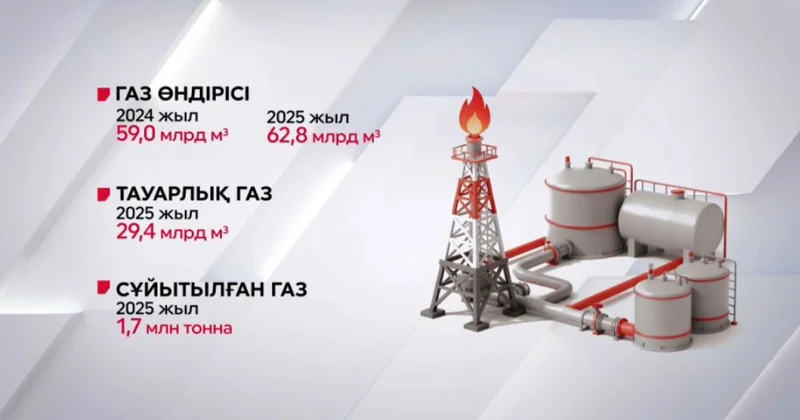 Қазақстанда газ өңдеу көлемі өсті
